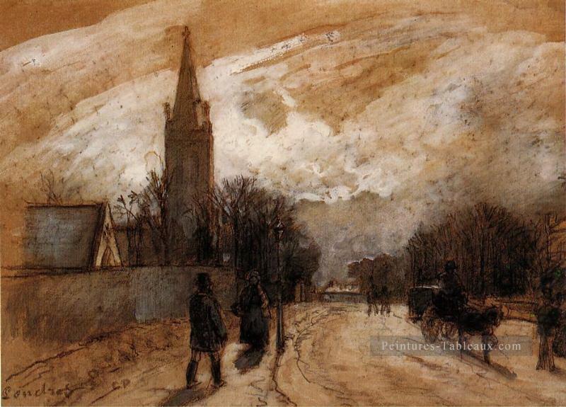 étude pour tous les saints église supérieure norwood 1871 Camille Pissarro Peintures à l'huile